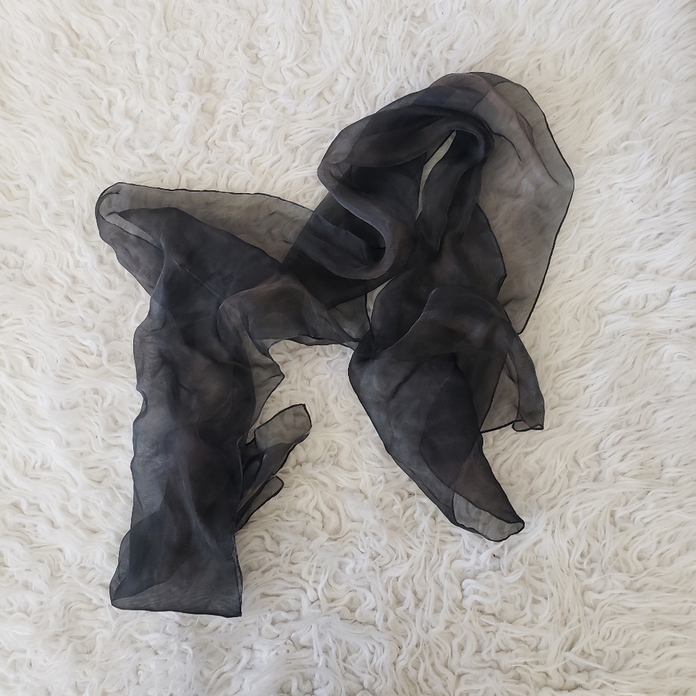 Green shimmery scarf/headpiece